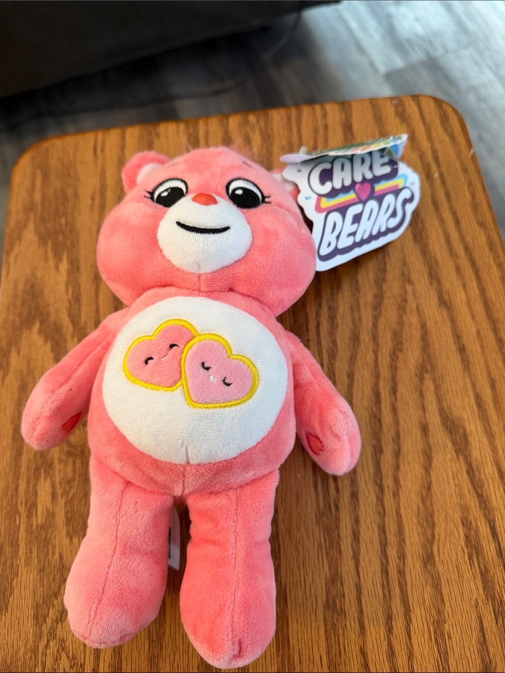 Care Bears Pink Twin Heart Belly Badge Plush